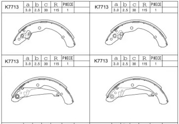 Комлект тормозных накладок (ASIMCO: K7713)