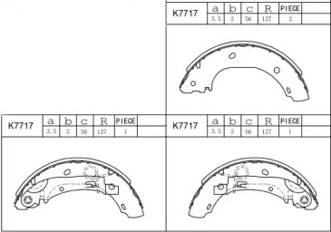 Комлект тормозных накладок (ASIMCO: K7717)