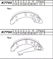 Комлект тормозных накладок (ASIMCO: K7790)