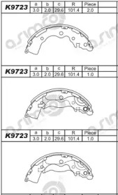 Комлект тормозных накладок (ASIMCO: K9723)