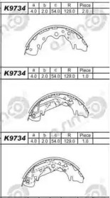 Комлект тормозных накладок (ASIMCO: K9734)