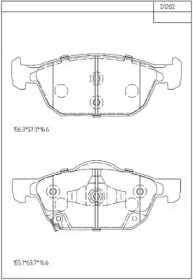 Комплект тормозных колодок (ASIMCO: KD1202)