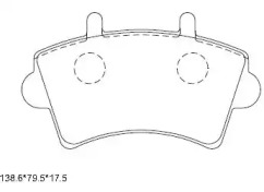 Комплект тормозных колодок (ASIMCO: KD1511)