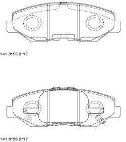 Комплект тормозных колодок (ASIMCO: KD1513)