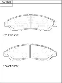 Комплект тормозных колодок (ASIMCO: KD1528)