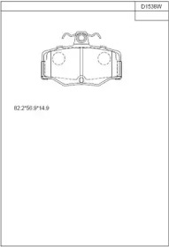 Комплект тормозных колодок (ASIMCO: KD1538W)