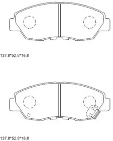 Комплект тормозных колодок (ASIMCO: KD1701)