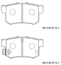 Комплект тормозных колодок (ASIMCO: KD1702N)