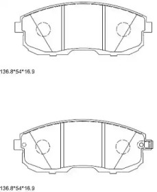 Комплект тормозных колодок (ASIMCO: KD1710W)