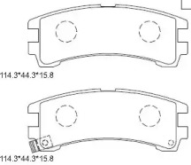 Комплект тормозных колодок (ASIMCO: KD1736)