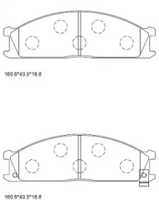 Комплект тормозных колодок (ASIMCO: KD1792W)