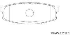 Комплект тормозных колодок (ASIMCO: KD2388)