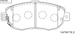 Комплект тормозных колодок (ASIMCO: KD2741W)