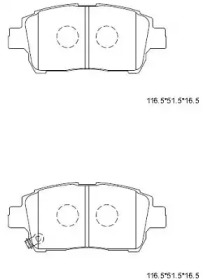 Комплект тормозных колодок (ASIMCO: KD2754)