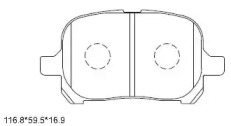 Комплект тормозных колодок (ASIMCO: KD2758)