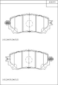 Комплект тормозных колодок (ASIMCO: KD3049)