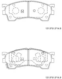 Комплект тормозных колодок (ASIMCO: KD3601W)