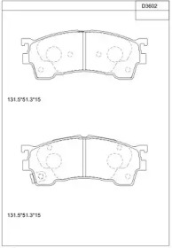 Комплект тормозных колодок (ASIMCO: KD3602)