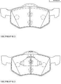 Комплект тормозных колодок (ASIMCO: KD3700)