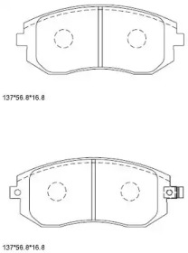 Комплект тормозных колодок (ASIMCO: KD3704)