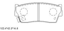 Комплект тормозных колодок (ASIMCO: KD3710)