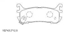 Комплект тормозных колодок (ASIMCO: KD3713F)