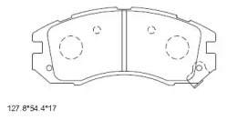 Комплект тормозных колодок (ASIMCO: KD3721)