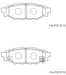 Комплект тормозных колодок (ASIMCO: KD3722)