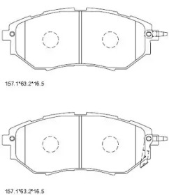 Комплект тормозных колодок (ASIMCO: KD3723)