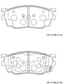 Комплект тормозных колодок (ASIMCO: KD3724)