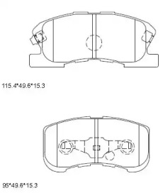 Комплект тормозных колодок (ASIMCO: KD3727)