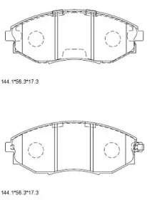 Комплект тормозных колодок (ASIMCO: KD3735F)