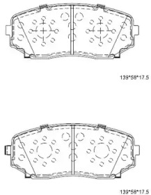 Комплект тормозных колодок (ASIMCO: KD3740)