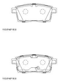 Комплект тормозных колодок (ASIMCO: KD3741)