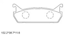 Комплект тормозных колодок (ASIMCO: KD3746)