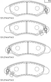 Комплект тормозных колодок (ASIMCO: KD3749)