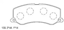 Комплект тормозных колодок (ASIMCO: KD3762)