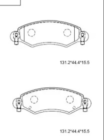 Комплект тормозных колодок (ASIMCO: KD3765)