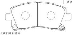 Комплект тормозных колодок (ASIMCO: KD3780)