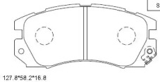 Комплект тормозных колодок (ASIMCO: KD3781)