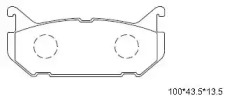 Комплект тормозных колодок (ASIMCO: KD3784)