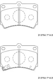 Комплект тормозных колодок (ASIMCO: KD3797)