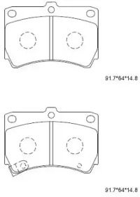 Комплект тормозных колодок (ASIMCO: KD3798)