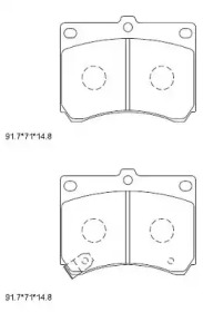 Комплект тормозных колодок (ASIMCO: KD3799)