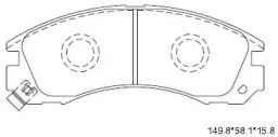 Комплект тормозных колодок (ASIMCO: KD4243W)