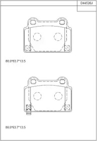 Комплект тормозных колодок (ASIMCO: KD44520)