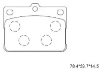 Комплект тормозных колодок (ASIMCO: KD4617)