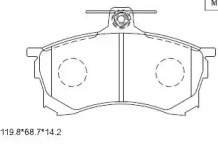 Комплект тормозных колодок (ASIMCO: KD4706)