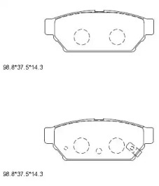 Комплект тормозных колодок (ASIMCO: KD4708)