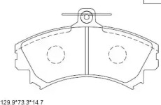 Комплект тормозных колодок (ASIMCO: KD4727)